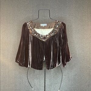 Vintage Joolay Steampunk Victorian Velvet Women Mini Cape